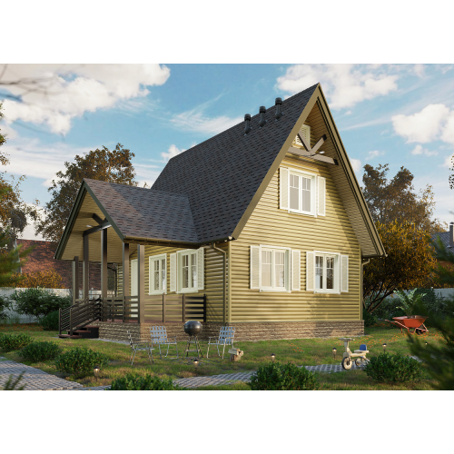 Сайдинг LUX под дерево, Блок-Хаус, миндаль