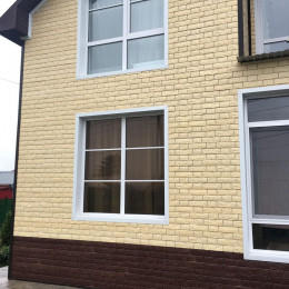 Сайдинг LUX под камень, Bergart, пекан