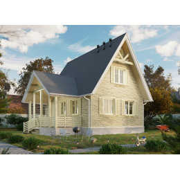 Сайдинг LUX под камень, Rocky, кешью