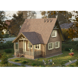 Сайдинг LUX под камень, Rocky, кедровый орех