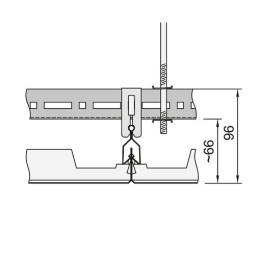 Металлическая панель CLIP-IN Metal Перфорация Rg 2516R-Clip без фаски 400x2000x40 арт.BP3821M6G1