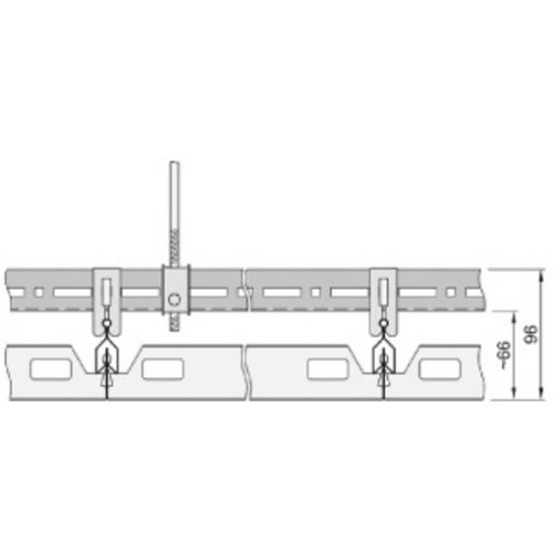 Металлическая панель CLIP-IN Metal Plain R-Clip F с фаской 300x1200x33 арт.BP2061M6C1