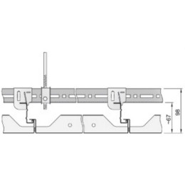 Металлическая панель HOOK-ON Metal Перфорация Rg 2516 с флисомR-H 200 400x2100x40 арт.BP3847M6H2