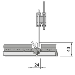 Металлическая панель LAY-IN Metal Board 1500x300 мм перф Rg1504 с флисом цвет RAL9010арт.BPCS9883M6B2L150