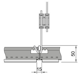 Металлическая панель LAY-IN Metal Экстра Микроперфорация Rg 0701 с флисомMicroLook 8 300x1200x8 арт.BP3724M6H2