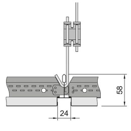 Металлическая панель LAY-IN Metal Экстра Микроперфорация Rg 0701 с флисомTegular 16 600x600x16 арт.BP2779M6H2