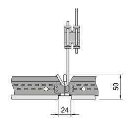 Металлическая панель LAY-IN Metal Экстра Микроперфорация Rg 0701 с флисомTegular 8 1200x600x8 арт.BP3733M6H2