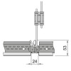 Металлическая панель LAY-IN Metal Перфорация Rg 2516 с флисомTegular 11 F 600x600x11 арт.BP2149M6D2