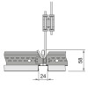 Металлическая панель LAY-IN Metal Перфорация Rg 2516 с флисом Tegular 16 600x600x16 арт.BP9681M6H2