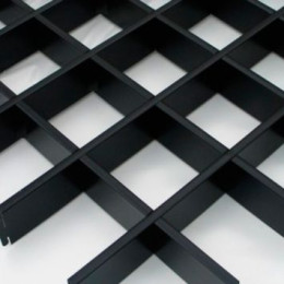 Потолок Грильято 100x100 h=40 черный (Cesal)