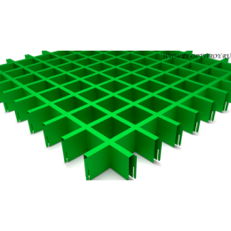 Потолок Грильято 100x100 h=40 зеленый (Cesal)