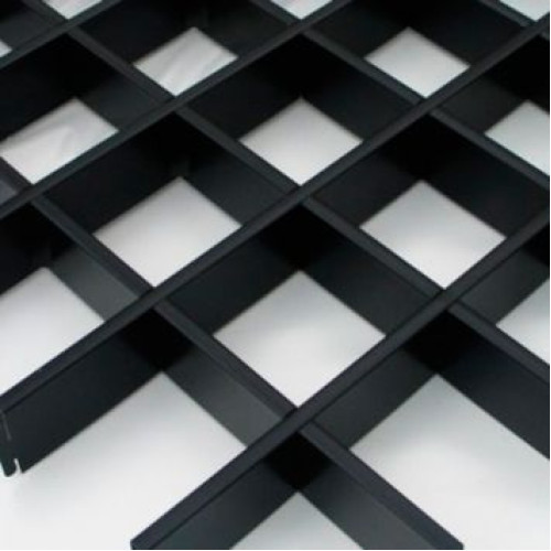 Потолок Грильято 75x75 h=40 черный (Cesal)