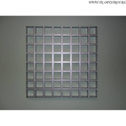Потолок грильято GL15 100х100 ( выс.37/шир.15) металлик,оцинковка