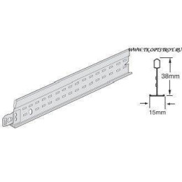 Prelude 15 TL Cross tee unslotted 600 x 38 мм
