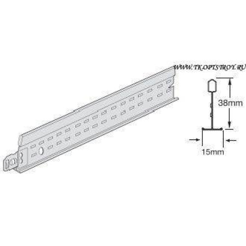 Prelude 15 TL Cross tee unslotted 600 x 38 мм