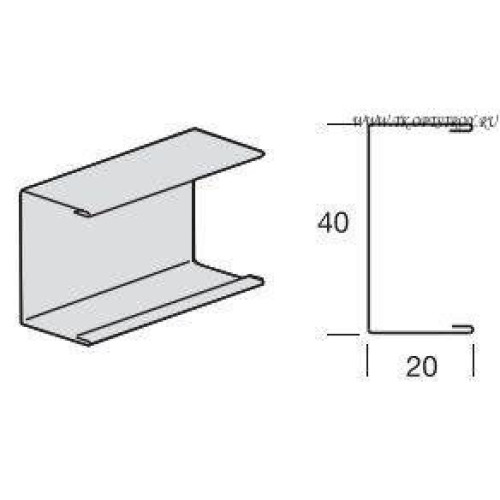 C-канал 20x40 RAL9006