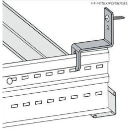 Double bent Tee bar hanger with two sizes diameter hole