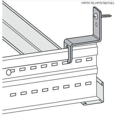 Double bent Tee bar hanger with two sizes diameter hole