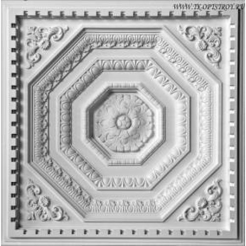 Гипсовая потолочная панель Е – 007 – «Лувр» 600х600 board