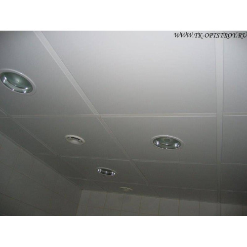 Кассетный потолок AP600 Line (Board) белый матовый А902 rus перф. кроме F d=1,5 600x600