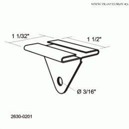 Клипса Baffle (Бафл) С3 0201, Белый