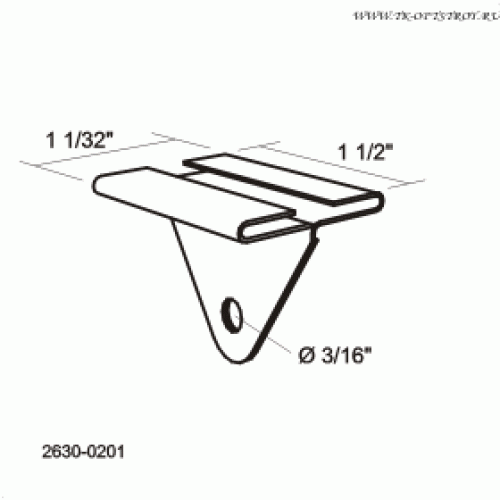 Клипса Baffle (Бафл) С3 0201, Белый