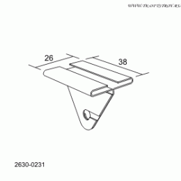Клипса для подвесов светильников С3 0231, Белый