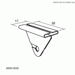 Клипса для подвесов светильников С3 0232, Белый