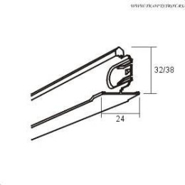 Поперечная направляющая Connect (Коннект) T24 Cross tee, RAL 9006