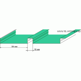 Потолочная панель 84C закрытая, серебро, 3000 мм