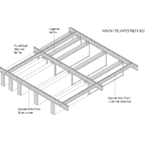 Потолочная плита Fibral Multiflex Baffle (Фибрал Мультифлекс Бафл)