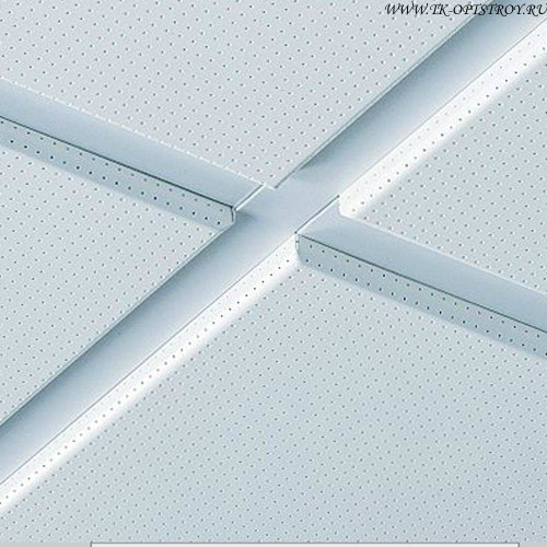 Потолочная плита Orcal Microperf Rd 1522 Tegular 600x600x8 (Оркал микроперфорация 1.5mm тегулар) Армстронг