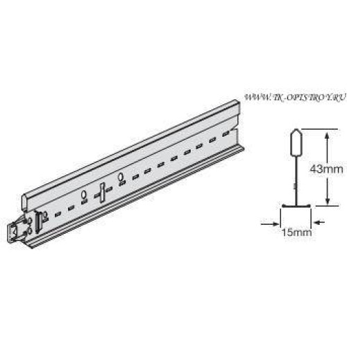 Prelude 15 TL Cross tee unslotted 1500 x 38 мм