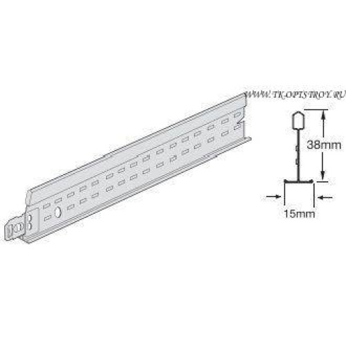 Prelude 15 XL рейка поперечная 600 x 38 мм