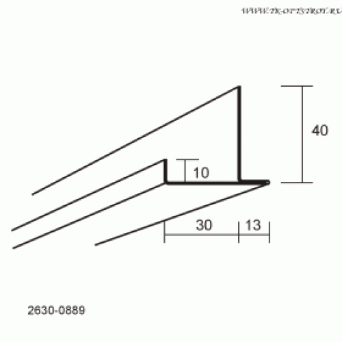 Профиль Connect F-Trim (Коннект Ф-Трим) 0889, Белый
