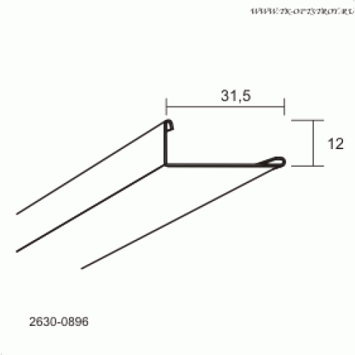 Профиль Connect F-Trim (Коннект Ф-Трим) 15 0896, Белый
