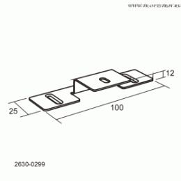 Прямая крепежная пластина 0299