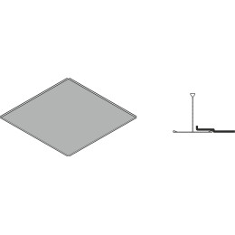 Кассетный потолок ОС Line Т-24 (Т-15) 595х595 МеталликProfi3313 (Cesal). Кромка - Line