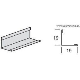 Угловой пристенный молдинг 19 x 19, окрашенный