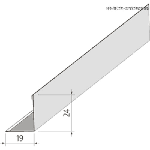 Уголок 19х24 ZN (пристенный кант)
